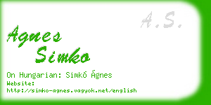 agnes simko business card